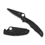 Spyderco Pacific Salt 2 Knife - H1 Black Steel Blade, Black FRN Handle