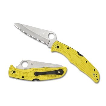 Spyderco Pacific Salt 2 Knife - H1 Steel Blade, Yellow FRN Handle