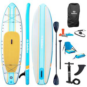 Solstice Watersports 10&#039;6&quot; Rambler Inflatable Stand-Up Paddleboard/Kayak 2-In-1 Kit w/Seat  Convertible Paddle - Orange [36201]