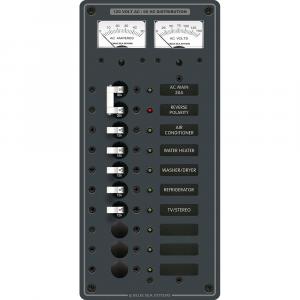 Blue Sea 8074 AC Main +8 Positions Toggle Circuit Breaker Panel - White Switches [8074]