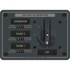 Blue Sea 8361 AC Rotary Switch Panel 65 Ampere 3 Positions + OFF, 3 Pole [8361]