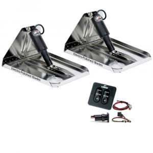 Lenco 17&quot; x 12&quot; Extreme Duty Performance Trim Tab Kit w/Standard Tactile Switch Kit 12V [RT17X12XD]