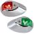 Perko LED Side Lights - Red/Green - 24V - Chrome Plated Housing [0602DP2CHR]