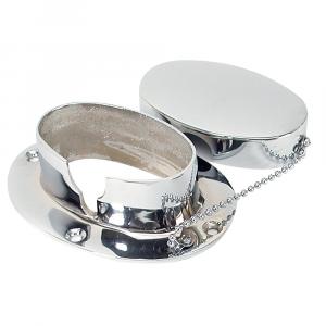 Whitecap Chain &amp; Rope Deck Pipe 4&quot; x 2-1/4&quot; Chrome Plate [S-114C]