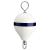 Polyform 13.5&quot; CM Mooring Buoy w/SS Iron - White Blue Stripe [CM-2SS W-STR]