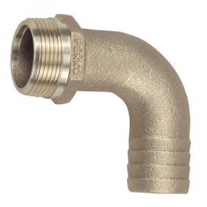 Perko 1&quot; Pipe to Hose Adapter 90 Degree Bronze MADE IN THE USA [0063DP6PLB]