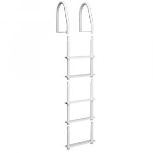 Dock Edge Fixed 5 Step Ladder Bight White Galvalume [2105-F]