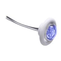 Innovative Lighting LED Bulkhead/Livewell Light &quot;The Shortie&quot; Blue LED w/ White Grommet [011-2540-7]