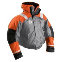 First Watch AB-1100 Flotation Bomber Jacket - Orange/Grey - Small [AB-1100-OG-S]