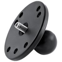 RAM Mount 2.5&quot; Round Base w/1&quot; Ball and 1/4&quot;-20 Threaded Male Post [RAM-B-202AU]