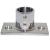 Whitecap &quot; O.D. 90 Degree 2-Hole Rectangle Base SS Rail Fitting [6194]