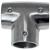 Whitecap 1&quot; O.D. 90 Degree SS Tee Rail Fitting [6143C]