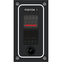 Paneltronics Waterproof Panel - DC 1-Position Illuminated Rocker Switch &amp; Circuit Breaker [9960021B]