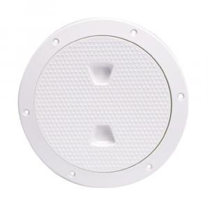 Beckson 6&quot; Non-Skid Screw-Out Deck Plate - White [DP62-W]