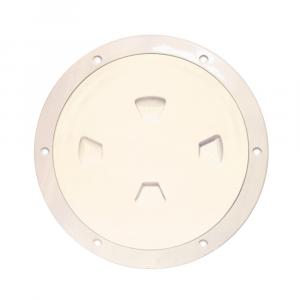 Beckson 8&quot; Smooth Center Screw-Out Deck Plate - Beige [DP80-N]