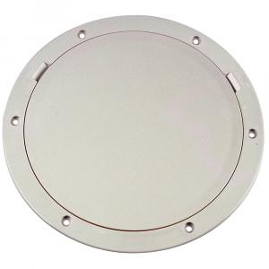 Beckson 8&quot; Smooth Center Pry-Out Deck Plate - White [DP81-W]
