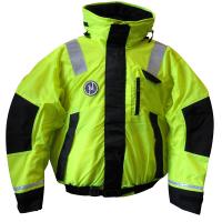 First Watch AB-1100 Flotation Bomber Jacket - Hi-Vis Yellow/Black - Medium [AB-1100-HV-M]