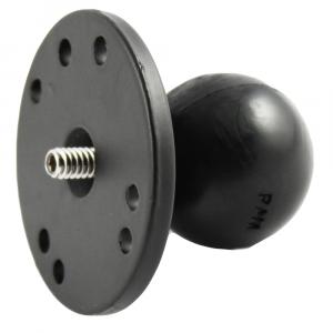 RAM Mount 2.5&quot; Round Base w/1.5&quot; Ball &amp; 1/4&quot;-20 Threaded Male Post f/Cameras [RAM-202AU]
