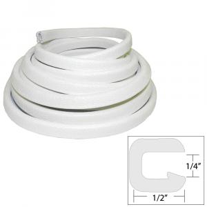 TACO Flexible Vinyl Trim - 1/4&quot; Opening x 1/2&quot;W x 25'L - White [V30-1008W25-1]