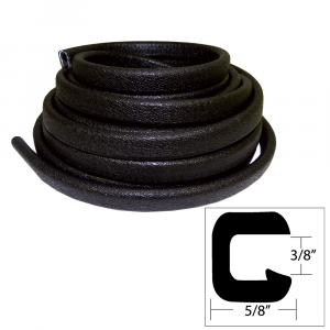 TACO Flexible Vinyl Trim - 3/8&quot; Opening x &quot;W x 25'L - Black [V30-1312B25-1]