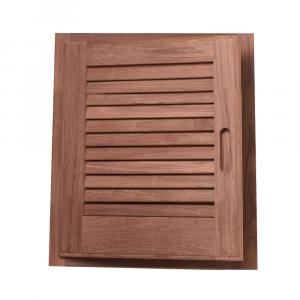 Whitecap Teak Louvered Door &amp; Frame - Left Hand - 15&quot; x 15&quot; [60723]