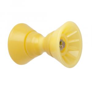 C.E. Smith 4&quot; Bow Bell Roller Assembly - Yellow TPR [29301]