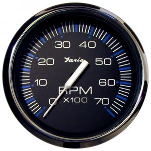 Faria Chesapeake Black 4&quot; Tachometer - 7000 RPM (Gas) (All Outboards) [33718]