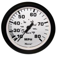 Faria Euro White 4&quot; Speedometer - 80MPH (Pitot) [32910]