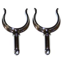 Perko Ribbed Type Rowlock Horns - Chrome Plated Zinc - Pair [1262DP0CHR]