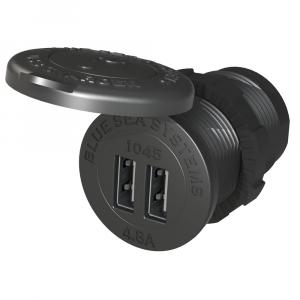 Blue Sea 1045 12/24V Dual USB Charger - 1-1/8&quot; Socket Mount [1045]