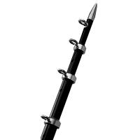 TACO 8' Black/Silver Center Rigger Pole - 1-1/8&quot; Diameter [OC-0422BKA8]