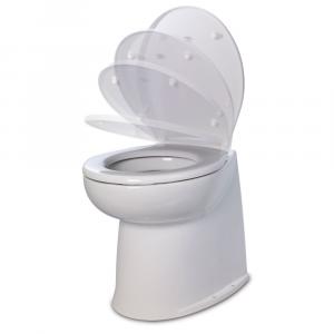 Jabsco 17&quot; Deluxe Flush Fresh Water Electric Toilet w/Soft Close Lid - 12V [58040-3012]