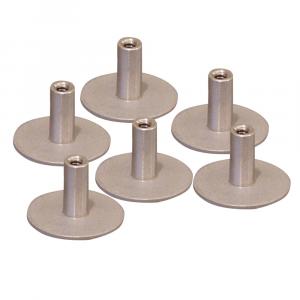 Weld Mount Stainless Steel Standoff 1.25&quot; Base  1/4&quot; x 20 Thread .75    Tall - 6-Pack [142012304]