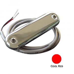 Shadow-Caster Courtesy Light w/2' Lead Wire - 316 SS Cover - Cool Red - 4-Pack [SCM-CL-CR-SS-4PACK]