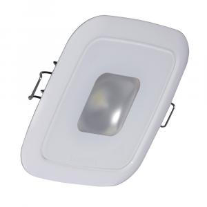 Lumitec Square Mirage Down Light - White Dimming, Red/Blue Non-Dimming - White Bezel [116128]