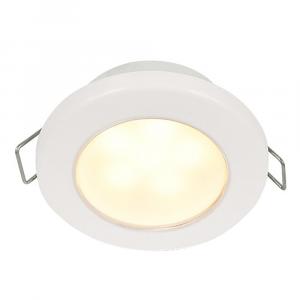 Hella Marine EuroLED 75 3&quot; Round Spring Mount Down Light - Warm White LED - White Plastic Rim - 12V [958109511]