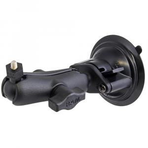 RAM Mount Suction Cup Mount w/1&quot; Ball, including M6 X 30 SS HEX Head Bolt, f/Raymarine Dragonfly-4/5  WiFish Devices [RAM-B-224-1-379-M616U]