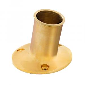 Whitecap Top-Mounted Flag Pole Socket Polished Brass - 1&quot; ID [S-5002B]