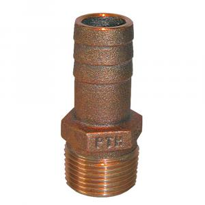 GROCO 1/2&quot; NPT x 1/2&quot; ID Bronze Pipe to Hose Straight Fitting [PTH-500]