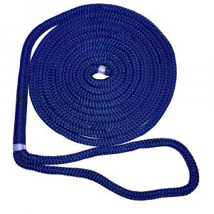 New England Ropes 1/2&quot; Double Braid Dock Line - Blue w/Tracer - 15 [C5053-16-00015]