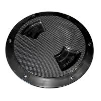 Sea-Dog Textured Quarter Turn Deck Plate - Black - 5&quot; [336157-1]