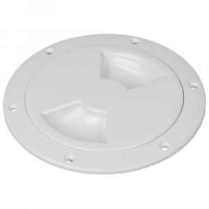 Sea-Dog Smooth Quarter Turn Deck Plate - White - 6&quot; [336160-1]
