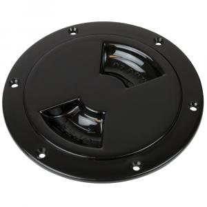 Sea-Dog Quarter-Turn Smooth Deck Plate w/Internal Collar - Black - 4&quot; [336345-1]