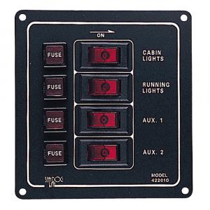 Sea-Dog Aluminum Switch Panel - Vertical - 4 Switch [422010-1]