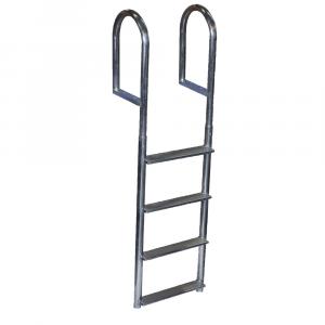 Dock Edge Welded Aluminum Fixed Wide Step Ladder - 4-Step [DE2044F]
