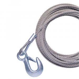 Powerwinch Cable 7/32&quot; x 50 Universal Premium Replacement w/Hook - Stainless Steel [P7185400AJ]