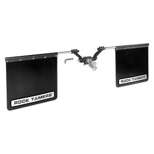 ROCK TAMERS 2&quot; Hub Mudflap System - Matte Black/Stainless [00108]