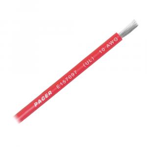 Pacer Red 10 AWG Battery Cable - Sold By The Foot [WUL10RD-FT]