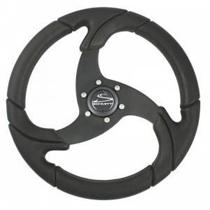 Schmitt Marine Folletto 14.2&quot; Wheel - Black Polyurethane - 3/4&quot; Tapered Shaft w/Black Center Cap [PU021104-R]