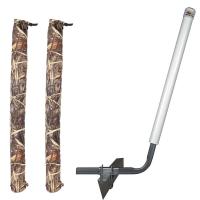 C.E. Smith Angled Post Guide-On - 40&quot; - White w/FREE Camo Wet Lands 36&quot; Guide-On Cover [27627-902]